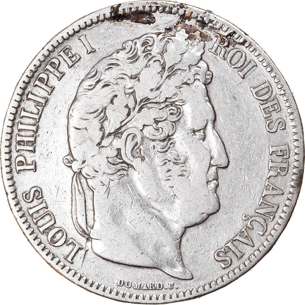 Coin, France, Louis-Philippe, 5 Francs, 1837, Marseille, VF(20-25), Silver