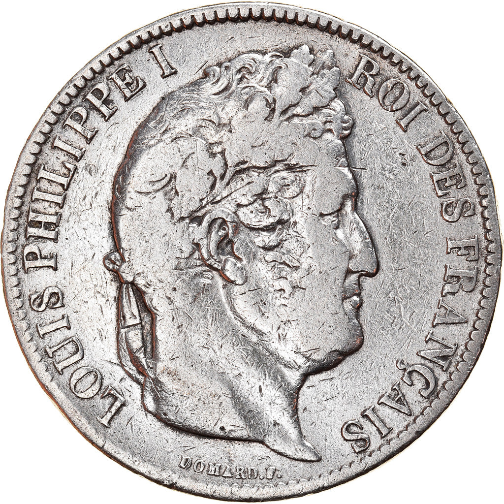 Moneda, Francia, Louis-Philippe, 5 Francs, 1831, Nantes, BC, Plata, KM:745.12
