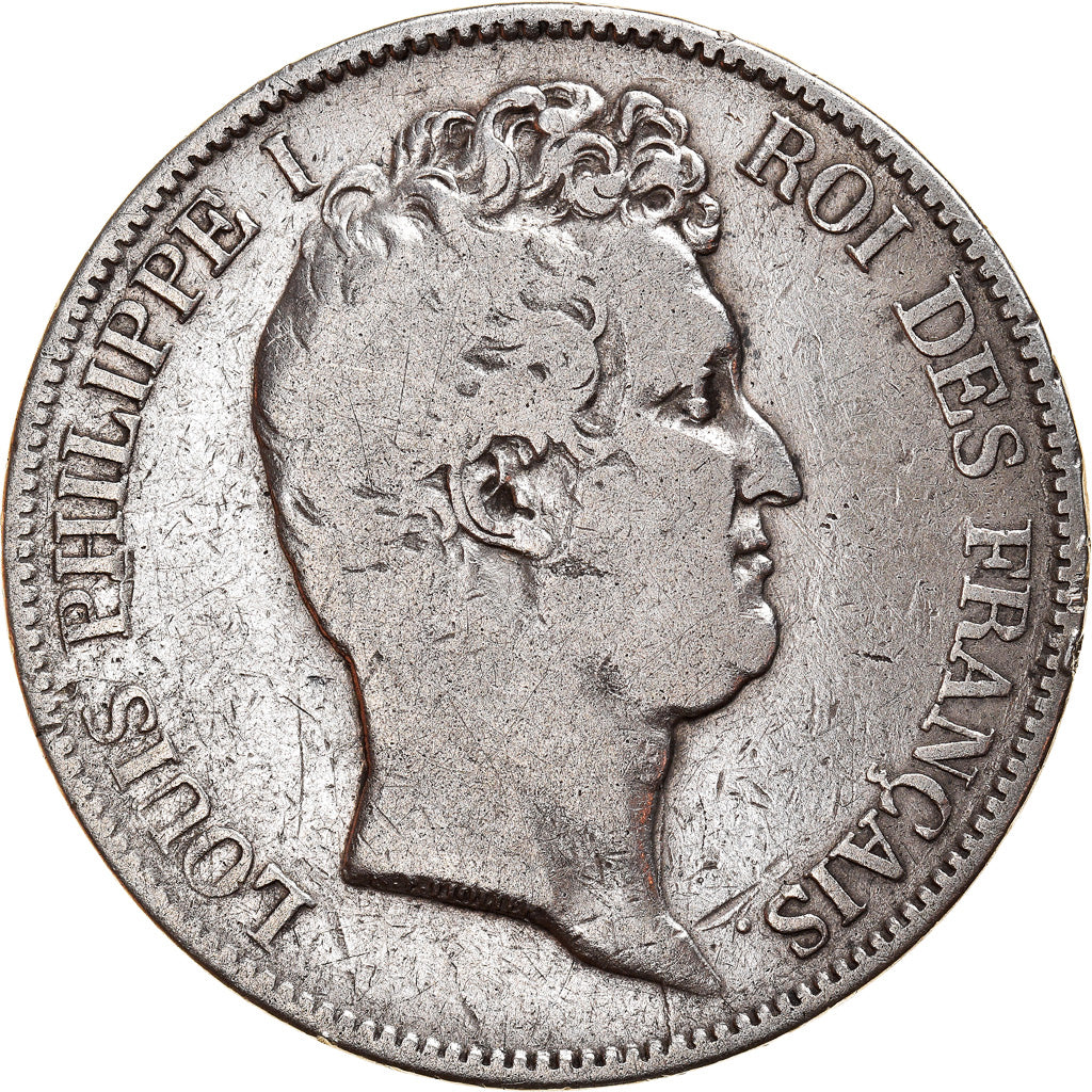 Moneta, Francia, Louis-Philippe, 5 Francs, 1831, Nantes, B+, Argento, KM:735.12