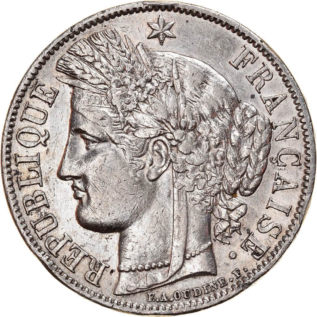 Münze, Frankreich, Cérès, 5 Francs, 1851, Paris, S+, Silber, KM:761.1