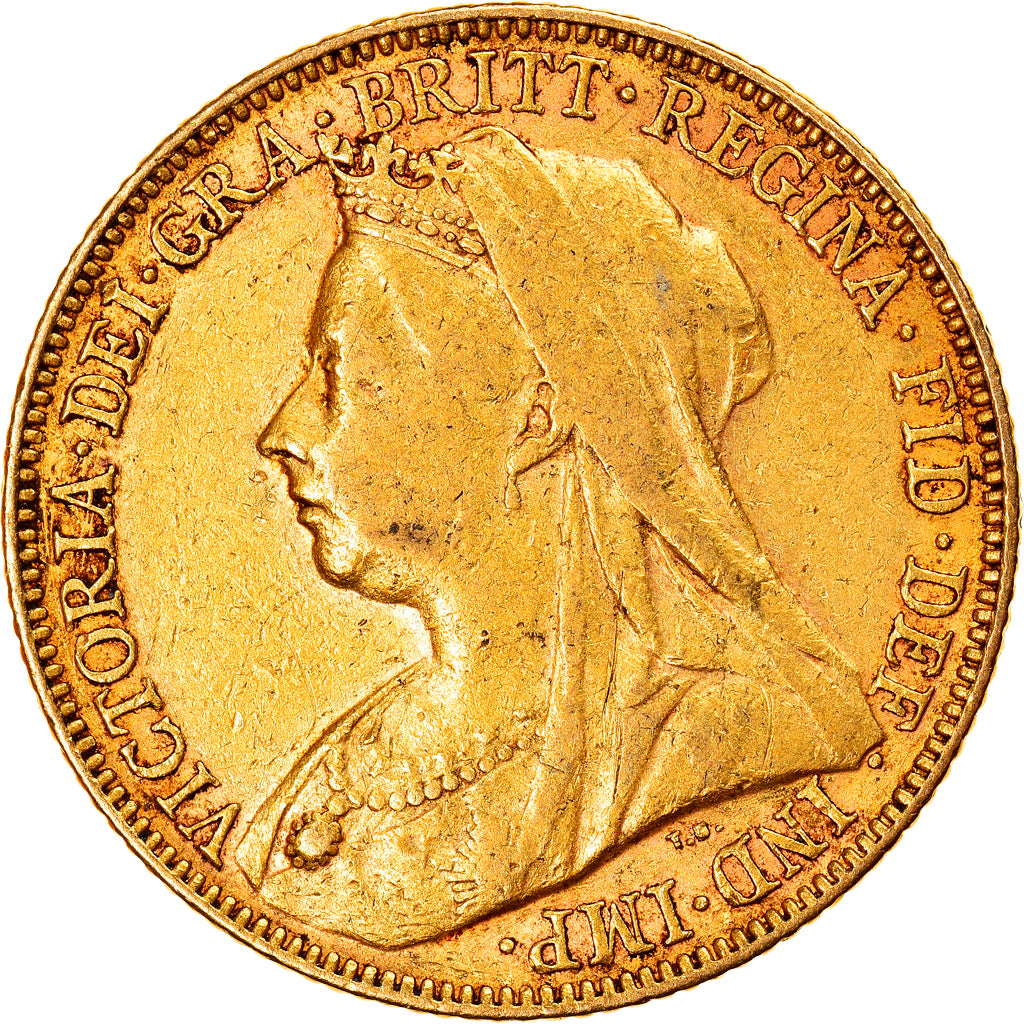 Coin, Australia, Victoria, Sovereign, 1899, Melbourne, EF(40-45), Gold, KM:13