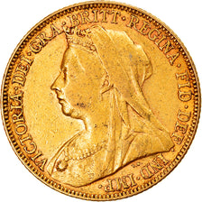 Coin, Australia, Victoria, Sovereign, 1899, Melbourne, EF(40-45), Gold, KM:13