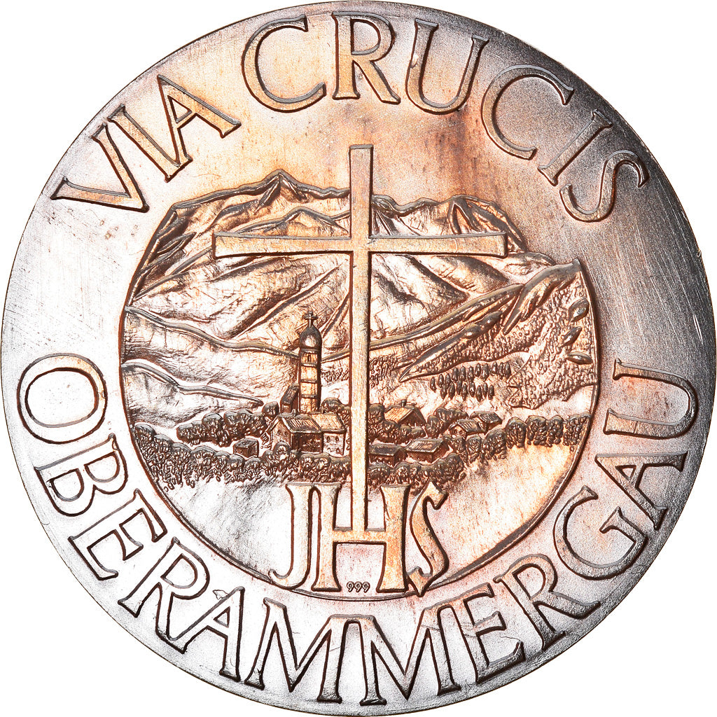 Germany, Medal, Via Crucis, Oberammergau, XI, Religions & beliefs, MS(63)