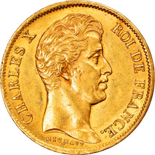 Moneta, Francja, Charles X, 40 Francs, 1830, Paris, EF(40-45), Złoto, KM:721.1