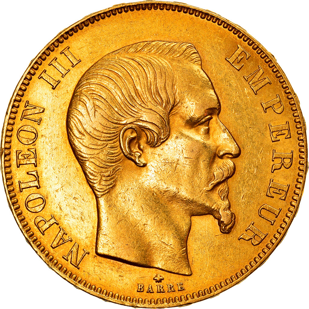 Moneta, Francja, Napoleon III, Napoléon III, 50 Francs, 1858, Strasbourg