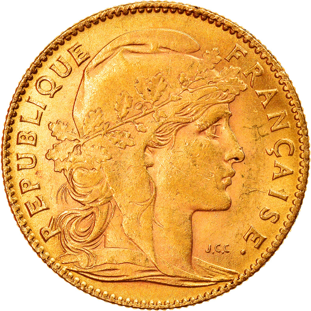 Münze, Frankreich, Marianne, 10 Francs, 1907, Paris, SS+, Gold, KM:846