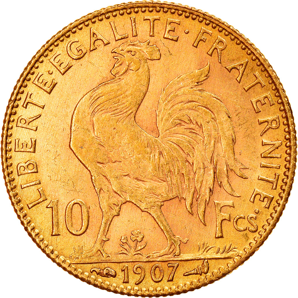 Münze, Frankreich, Marianne, 10 Francs, 1907, Paris, SS+, Gold, KM:846