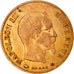 Moneda, Francia, Napoleon III, 10 Francs, 1859, Paris, BC+, Oro, KM:784.3