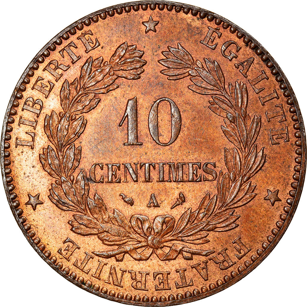 Moneta, Francia, Cérès, 10 Centimes, 1898, Paris, SPL, Bronzo, KM:815.1