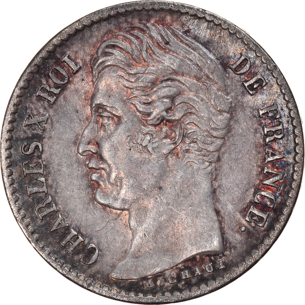 Coin, France, Charles X, 1/4 Franc, 1828, Paris, AU(55-58), Silver, KM:722.1