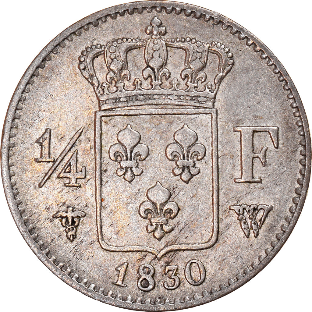 Coin, France, Charles X, 1/4 Franc, 1830, Lille, EF(40-45), Silver, KM:722.12
