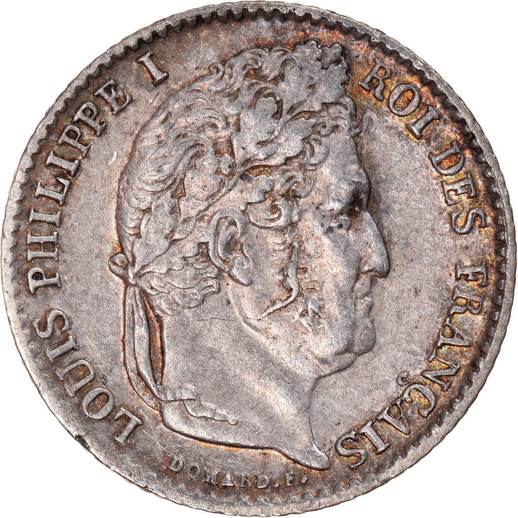 Munten, Frankrijk, Louis-Philippe, 1/4 Franc, 1834, Lille, ZF, Zilver