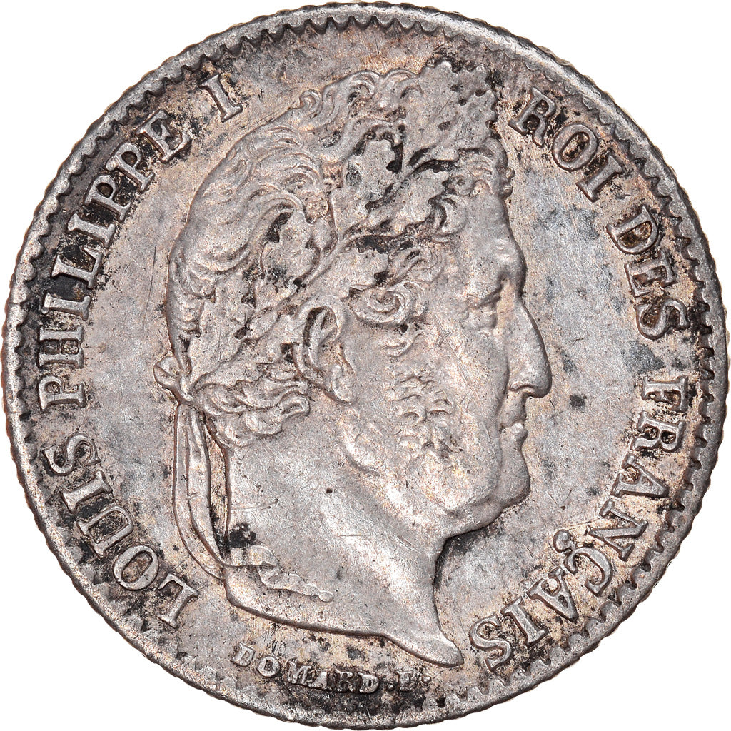 Coin, France, Louis-Philippe, 1/4 Franc, 1833, Paris, AU(50-53), Silver