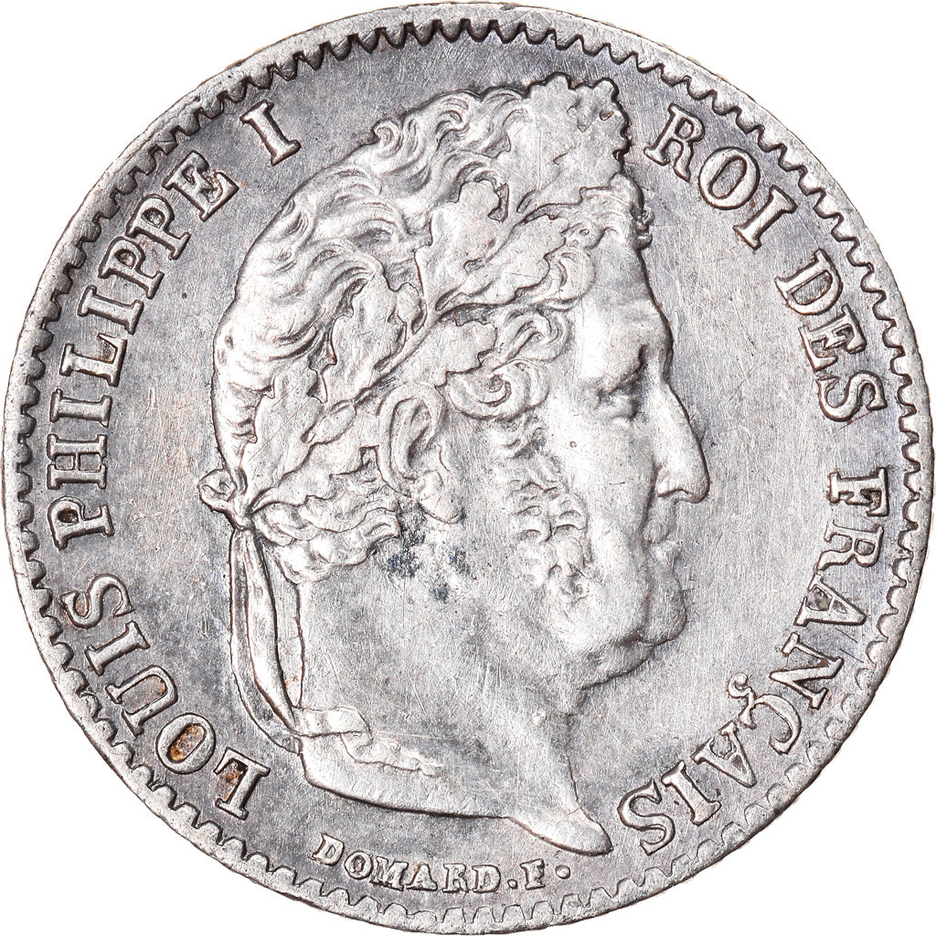 Coin, France, Louis-Philippe, 1/4 Franc, 1837, Paris, AU(50-53), Silver