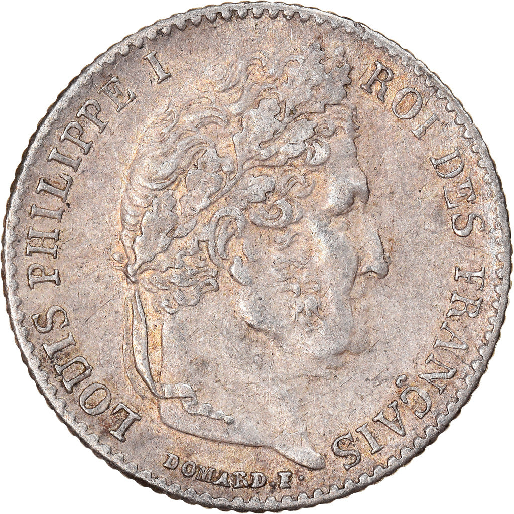 Coin, France, Louis-Philippe, 1/4 Franc, 1839, Paris, AU(50-53), Silver