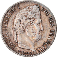 Coin, France, Louis-Philippe, 1/4 Franc, 1843, Rouen, EF(40-45), Silver