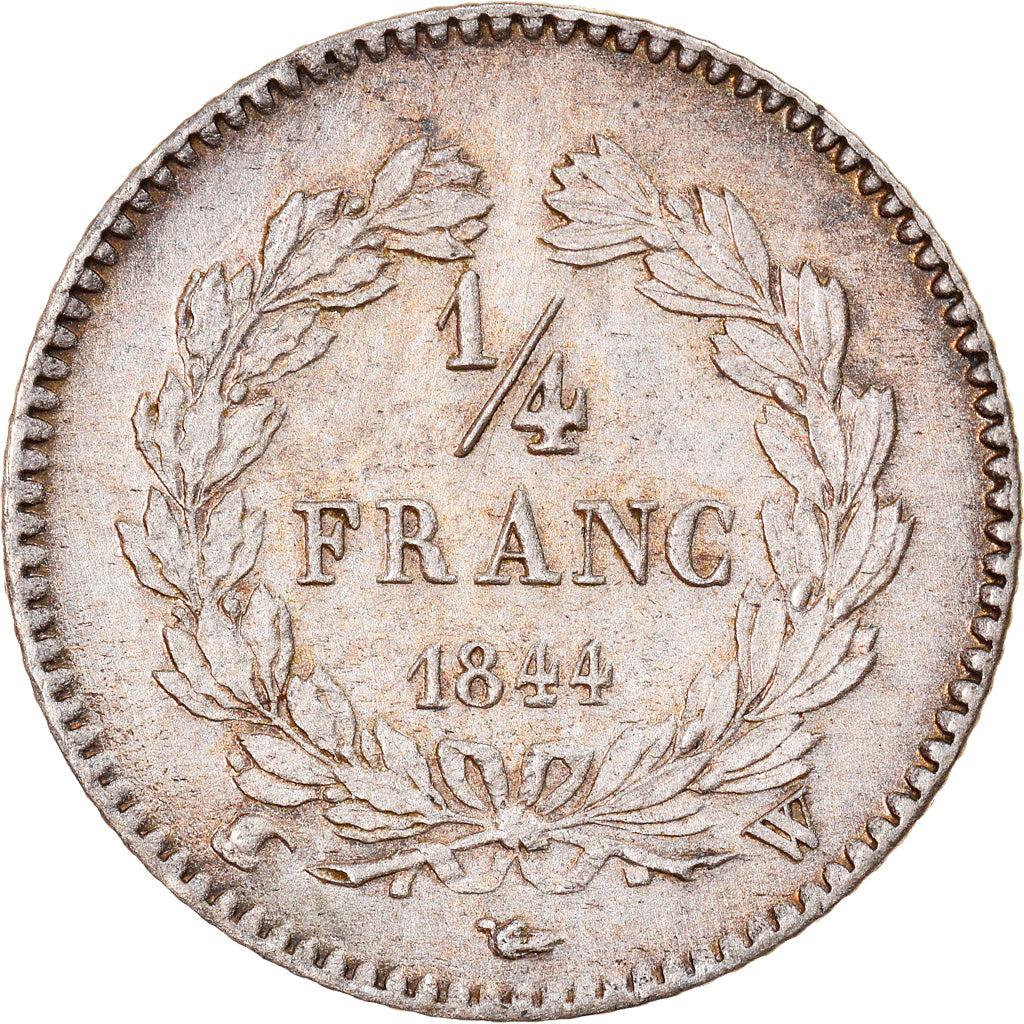 Coin, France, Louis-Philippe, 1/4 Franc, 1844, Lille, EF(40-45), Silver