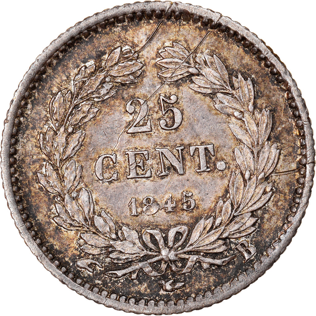 Coin, France, Louis-Philippe, 25 Centimes, 1845, Rouen, AU(50-53), Silver