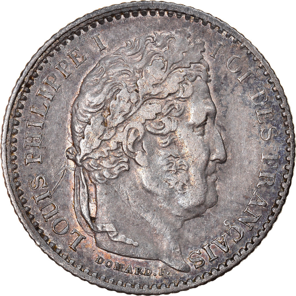 Moneta, Francja, Louis-Philippe, 25 Centimes, 1845, Rouen, AU(50-53), Srebro
