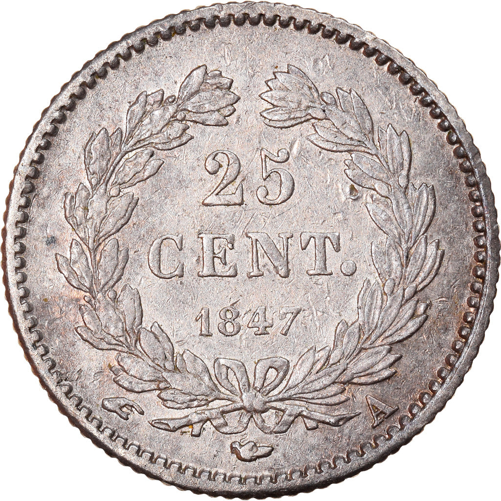 Coin, France, Louis-Philippe, 25 Centimes, 1847, Paris, AU(50-53), Silver