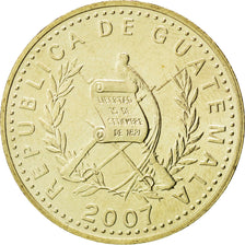 GUATEMALA, 50 Centavos, 2007, KM #283, MS(63), Nickel-Brass, 26.5, 5.52