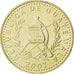 GUATEMALA, 50 Centavos, 2007, KM #283, MS(63), Nickel-Brass, 26.5, 5.52