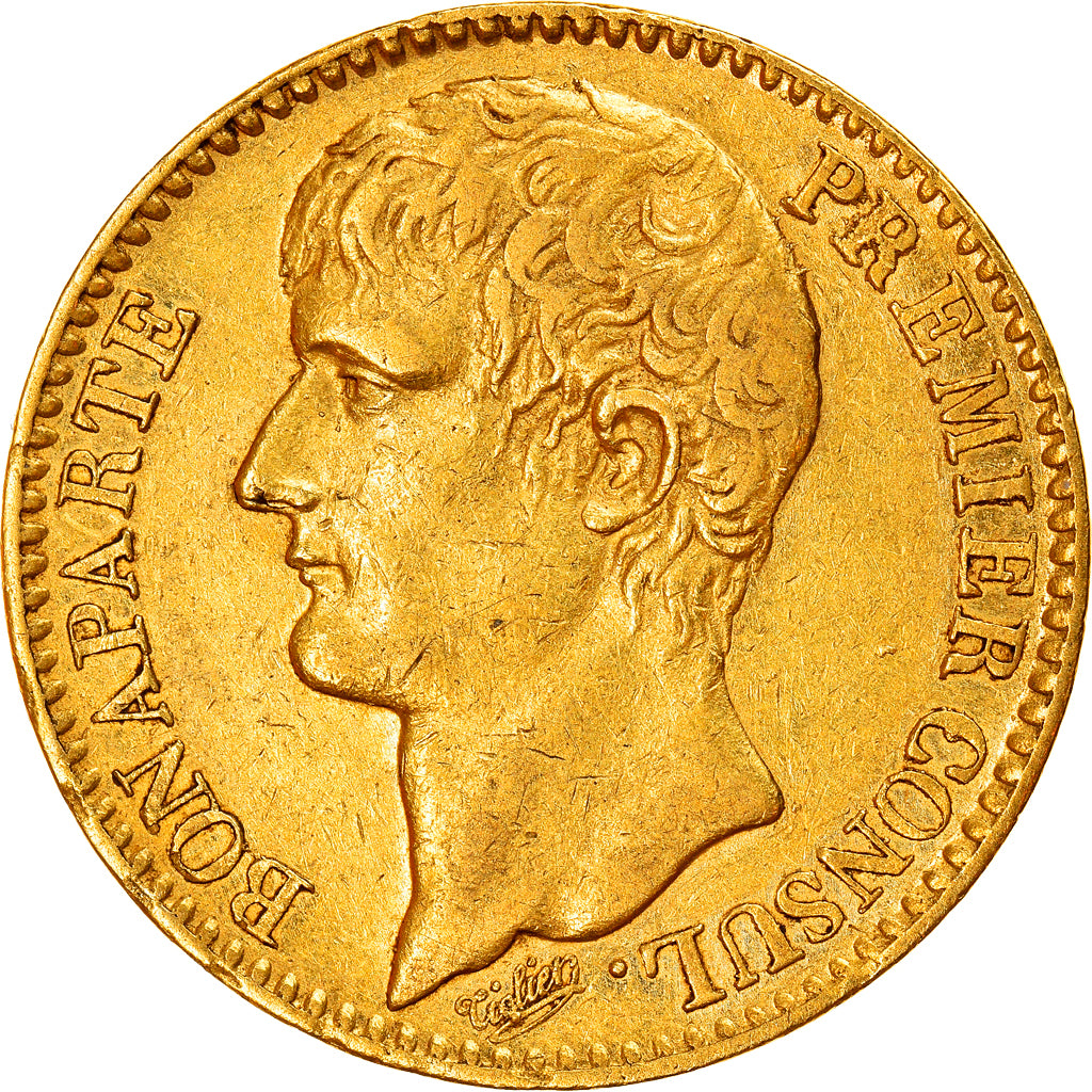 Moneta, Francja, Napoléon I, 40 Francs, An XI, Paris, AU(50-53), Złoto, KM:652