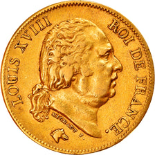 Moneda, Francia, Louis XVIII, Louis XVIII, 40 Francs, 1824, Paris, MBC, Oro