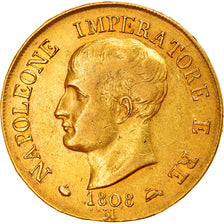 Moeda, ESTADOS ITALIANOS, KINGDOM OF NAPOLEON, Napoleon I, 40 Lire, 1808, Milan