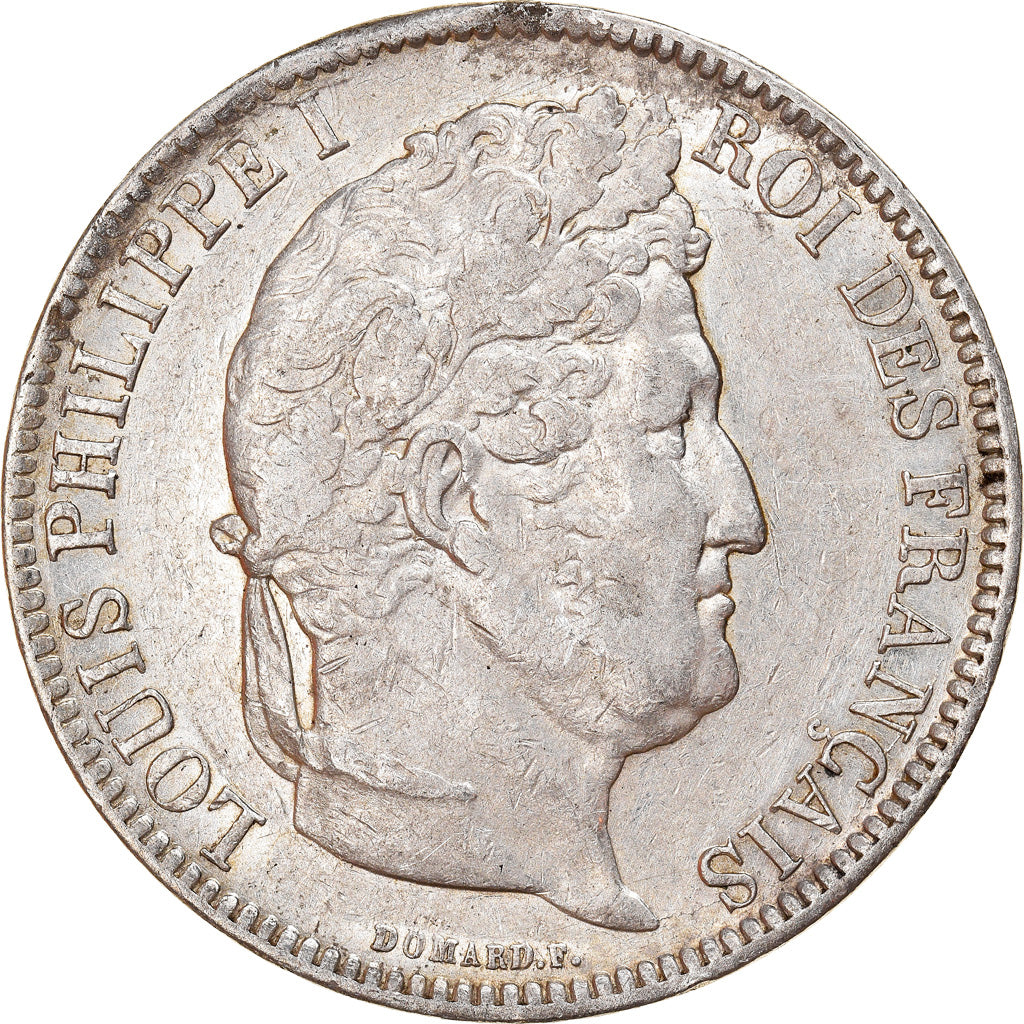 Coin, France, Louis-Philippe, 5 Francs, 1831, Lyon, VF(30-35), Silver, KM:735.4