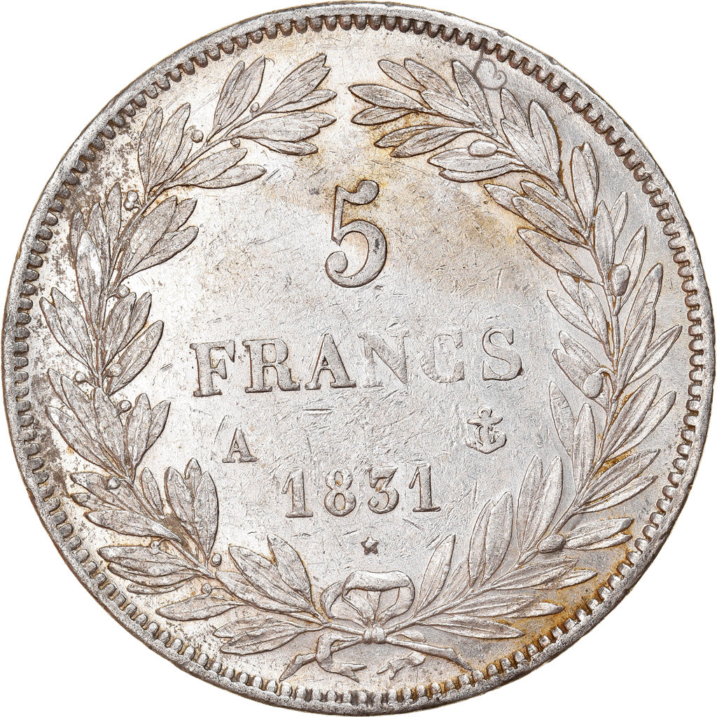 Coin, France, Louis-Philippe, 5 Francs, 1831, Paris, EF(40-45), Silver