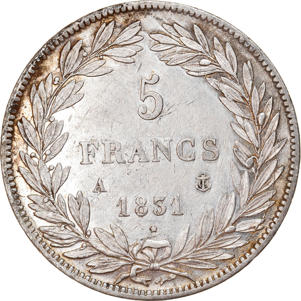 Coin, France, Louis-Philippe, 5 Francs, 1831, Paris, AU(50-53), Silver