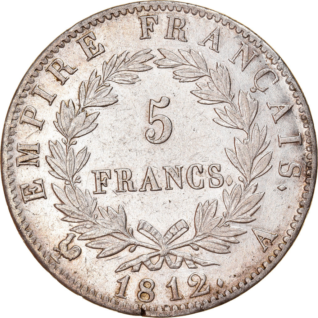 Coin, France, Napoléon I, 5 Francs, 1812, Paris, EF(40-45), Silver, KM:694.1