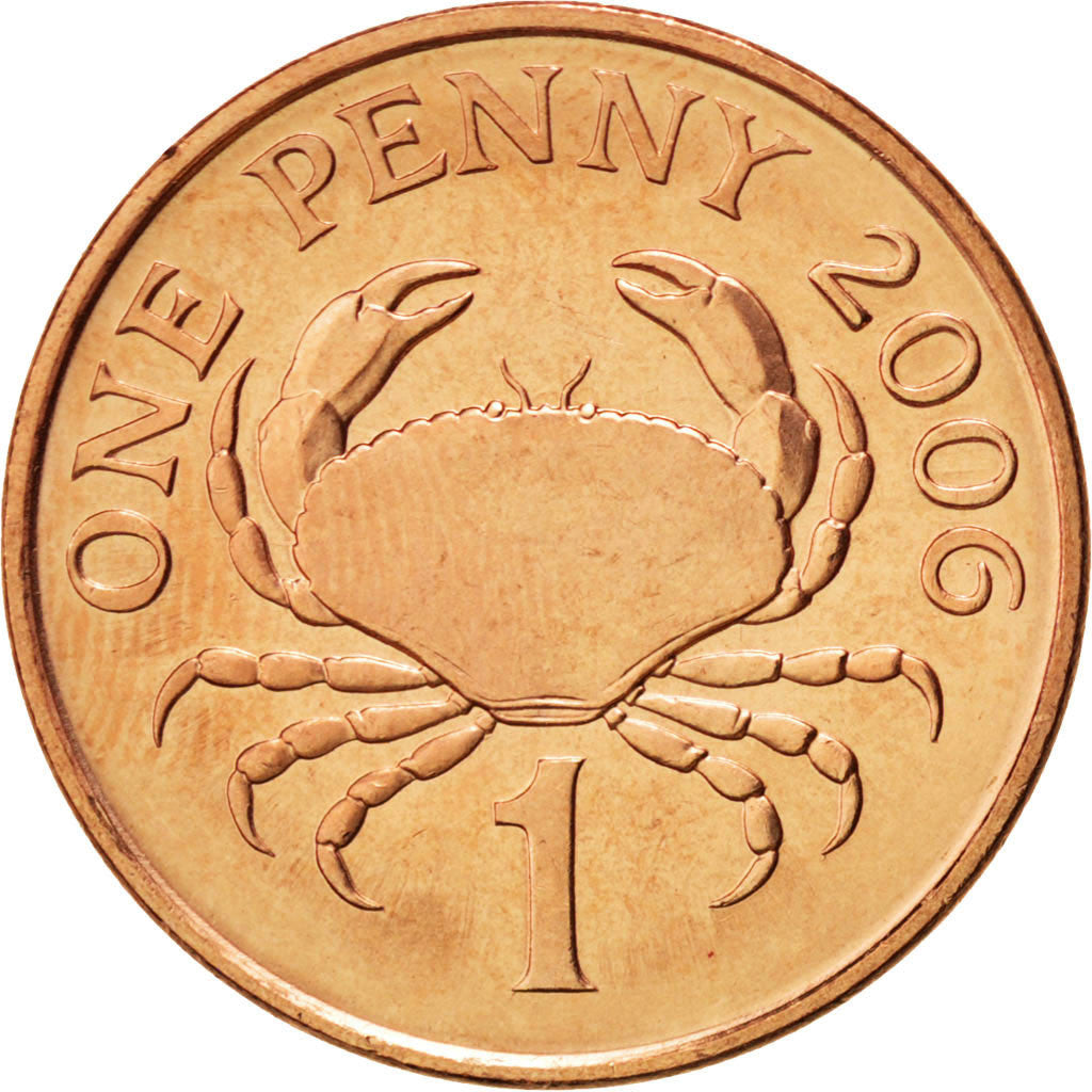 GUERNSEY, Penny, 2006, KM #89, MS(63), Copper Plated Steel, 20.32, 3.51