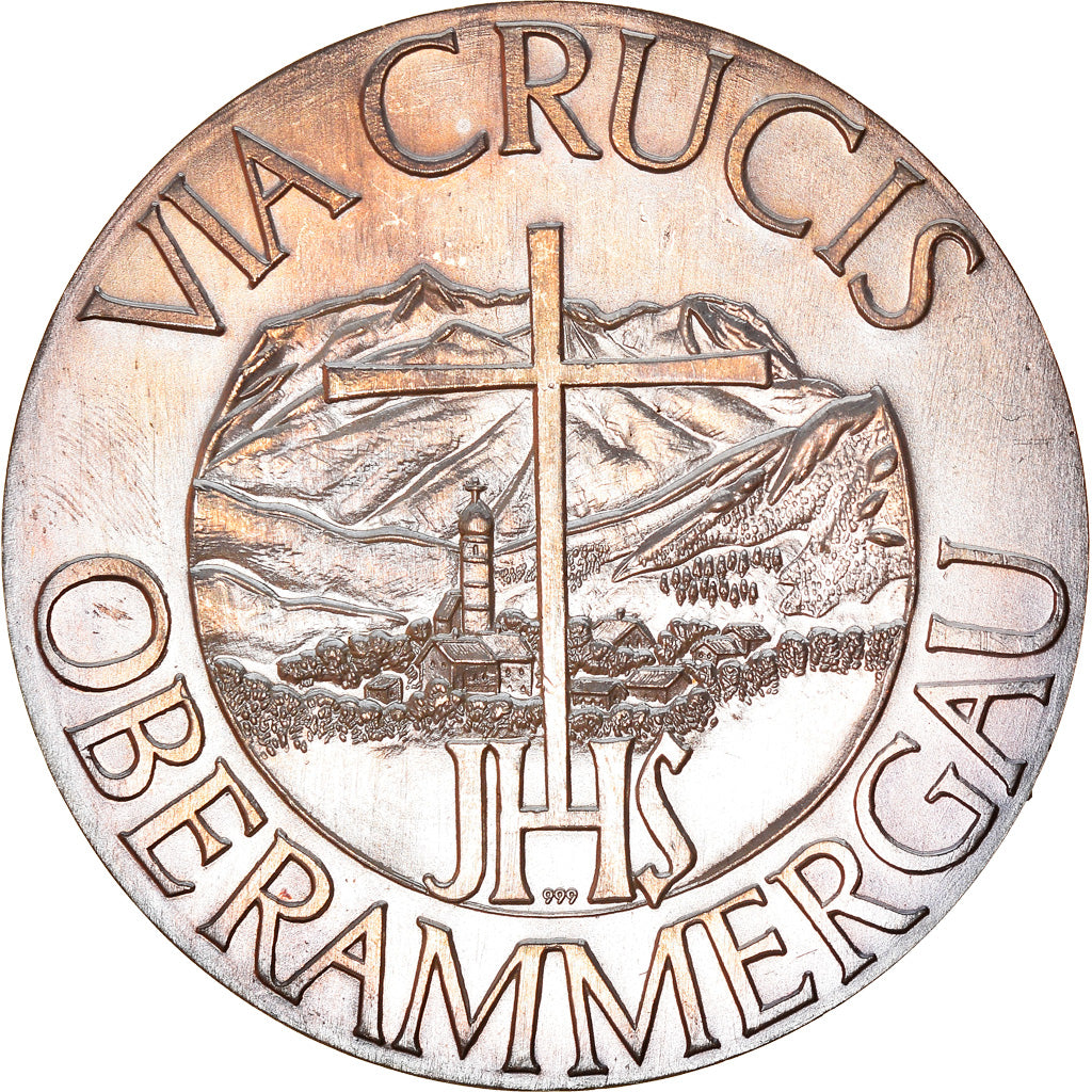 Germany, Medal, Via Crucis, Oberammergau, XII, Religions & beliefs, MS(63)
