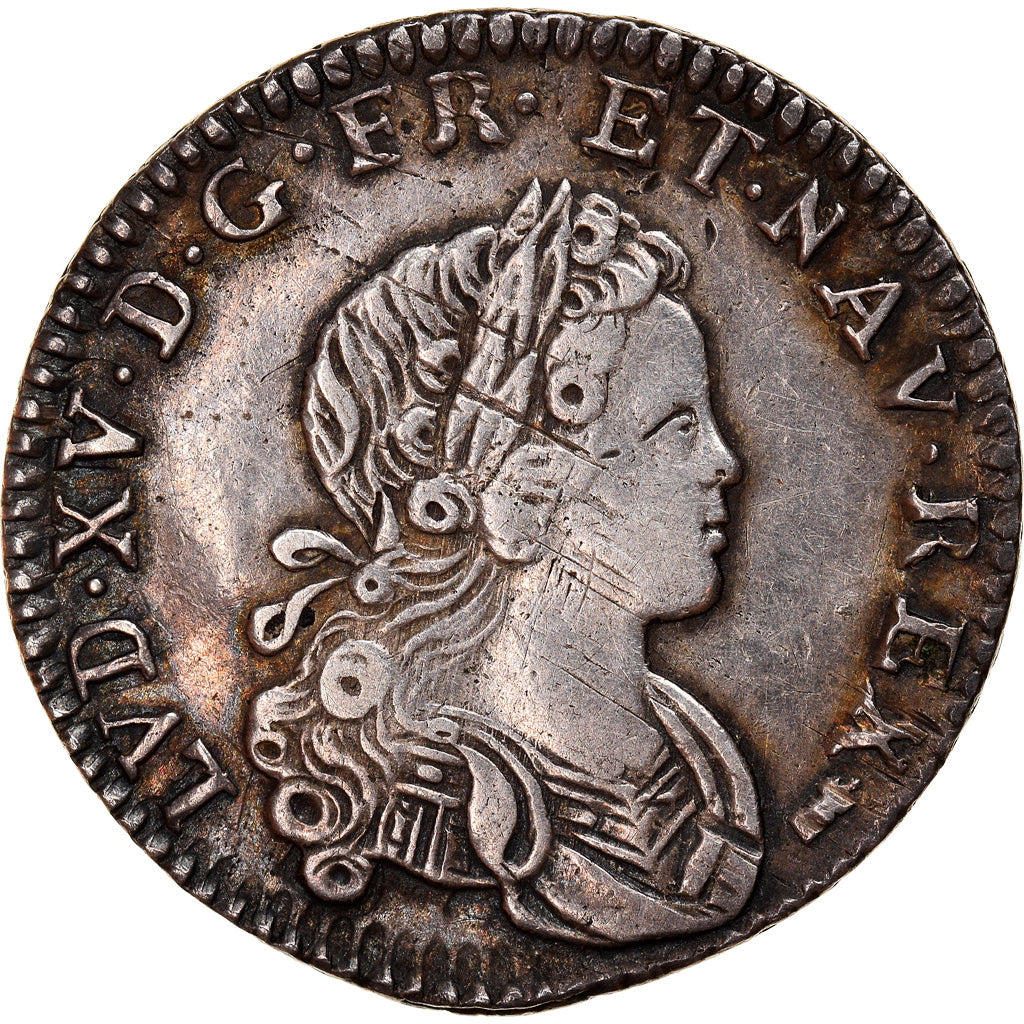 Moneta, Francia, Louis XV, 1/6 Écu (XX – S) de France-Navarre, 20 Sols, 1/6