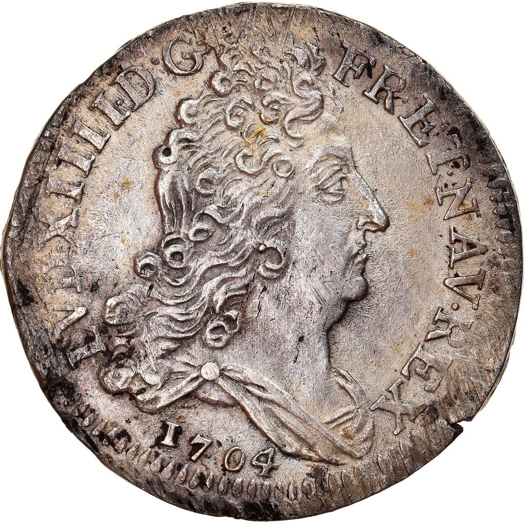 Moneta, Francia, Louis XIV, 10 Sols aux insignes, 10 Sols-1/8 Ecu, 1704, Paris