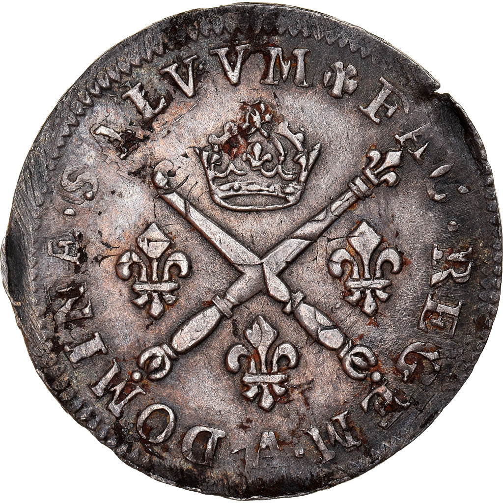 Moneta, Francia, Louis XIV, 10 Sols aux insignes, 10 Sols-1/8 Ecu, 1704, Paris