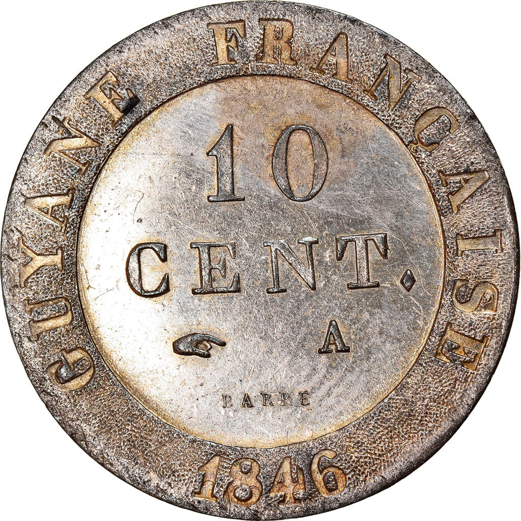 Coin, FRENCH GUIANA, Louis-Philippe, 10 Centimes, 1846, Paris, AU(55-58)