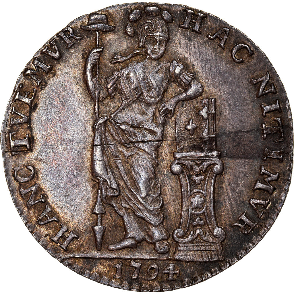 Moneta, Antille olandesi, 1/4 Gulden, 1794, Utrecht, SPL-, Argento