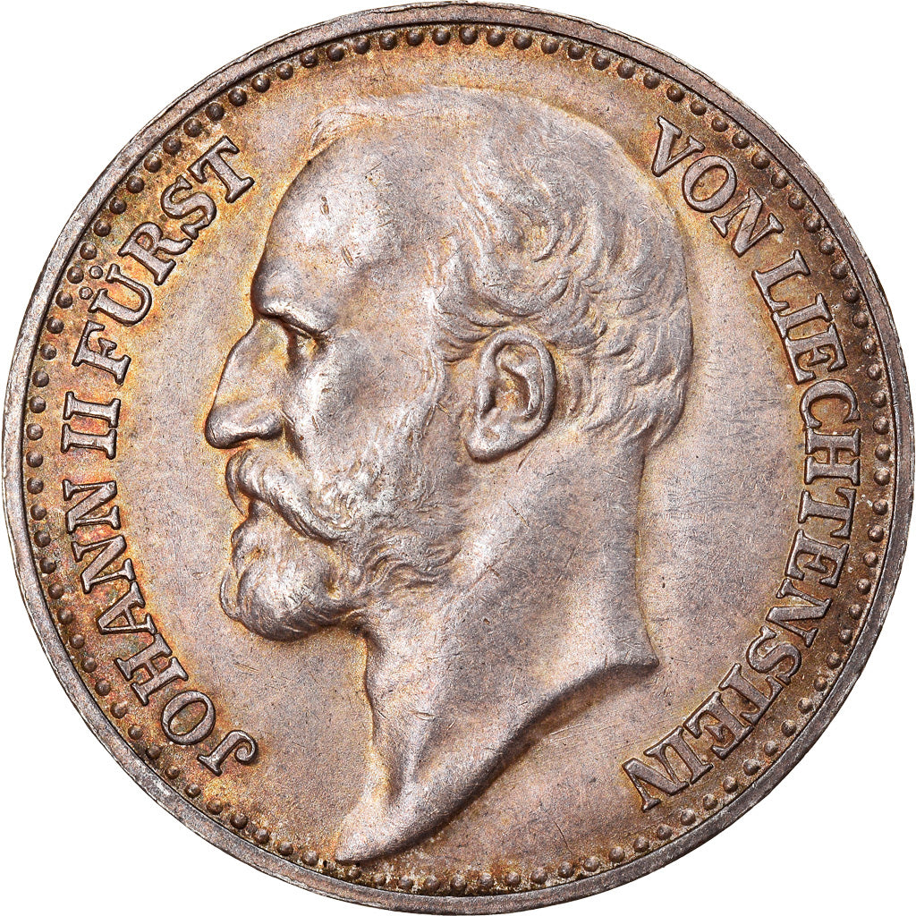 Coin, Liechtenstein, Prince John II, Krone, 1904, AU(55-58), Silver, KM:2