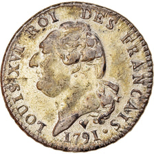 Moneda, Francia, Louis XVI, 15 sols français, 15 Sols, 1/8 ECU, 1791
