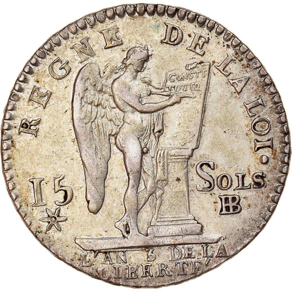 Coin, France, Louis XVI, 15 sols français, 15 Sols, 1/8 ECU, 1791, Strasbourg