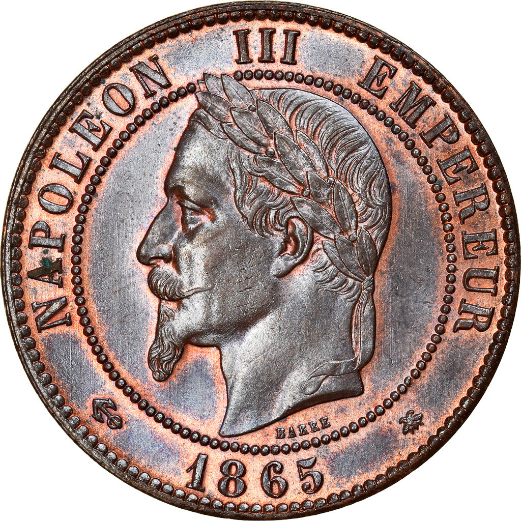 Moneta, Francja, Napoleon III, Napoléon III, 10 Centimes, 1865, Paris