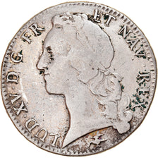 Munten, Frankrijk, Louis XV, Écu au bandeau, Ecu, 1757, Lyon, FR+, Zilver