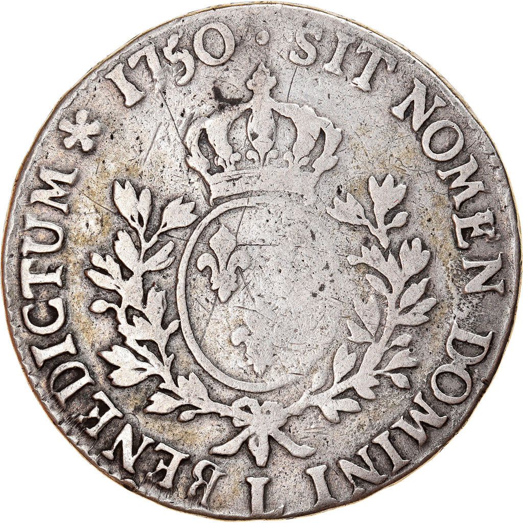 Moneda, Francia, Louis XV, Écu au bandeau, Ecu, 1750, Bayonne, BC, Plata