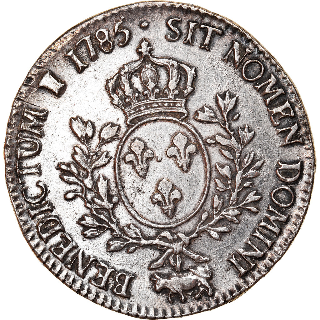 Moneta, Francia, Louis XVI, Écu de Béarn aux branches d'olivier, Ecu, 1785