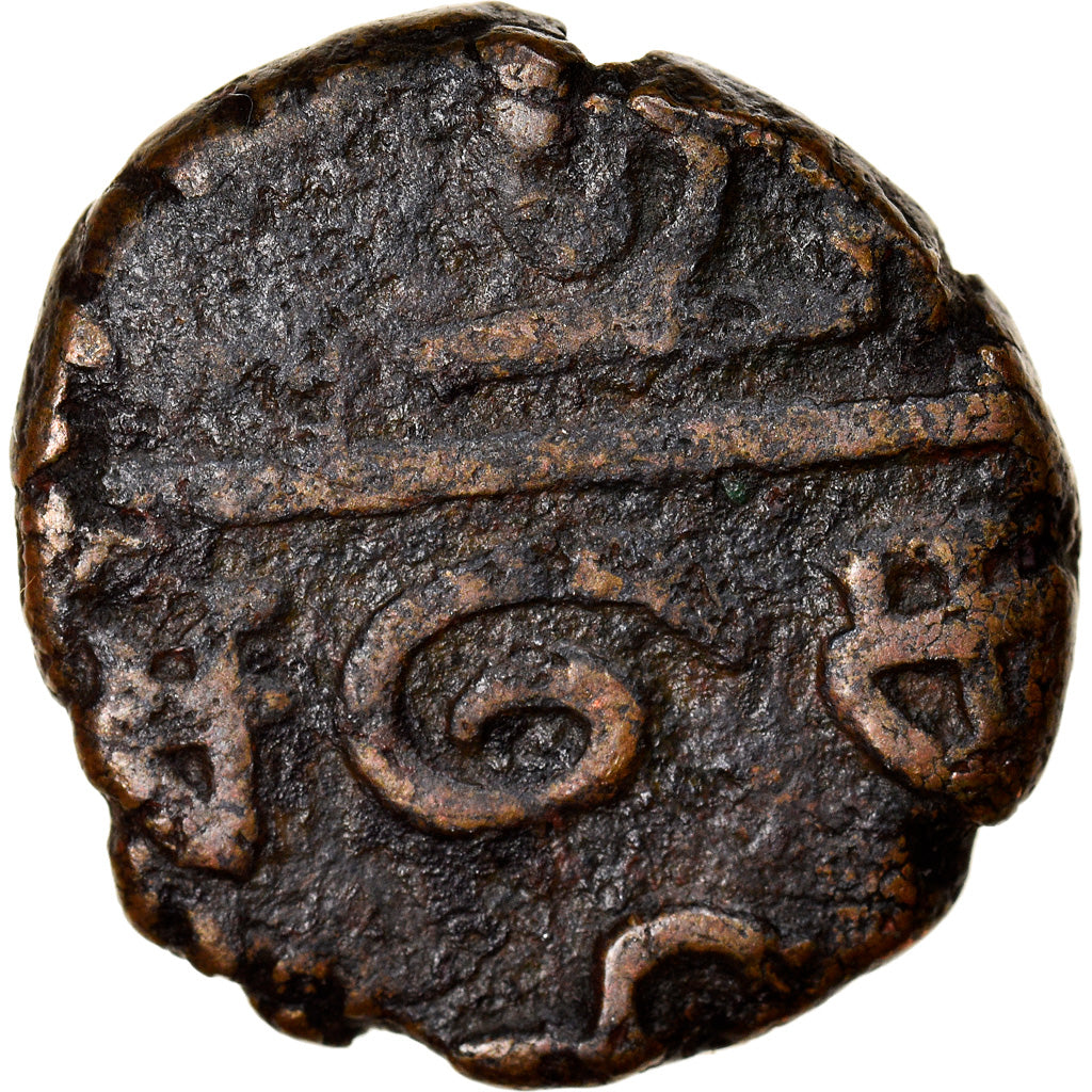 Moneta, INDIA - FRANCESE, Louis XV, Doudou, Tamil - Pudu/tche/ri, MB+, Rame