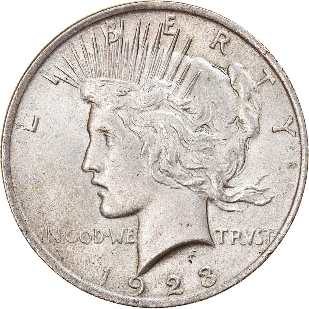 Moneta, USA, Peace Dollar, Dollar, 1923, U.S. Mint, Philadelphia, EF(40-45)