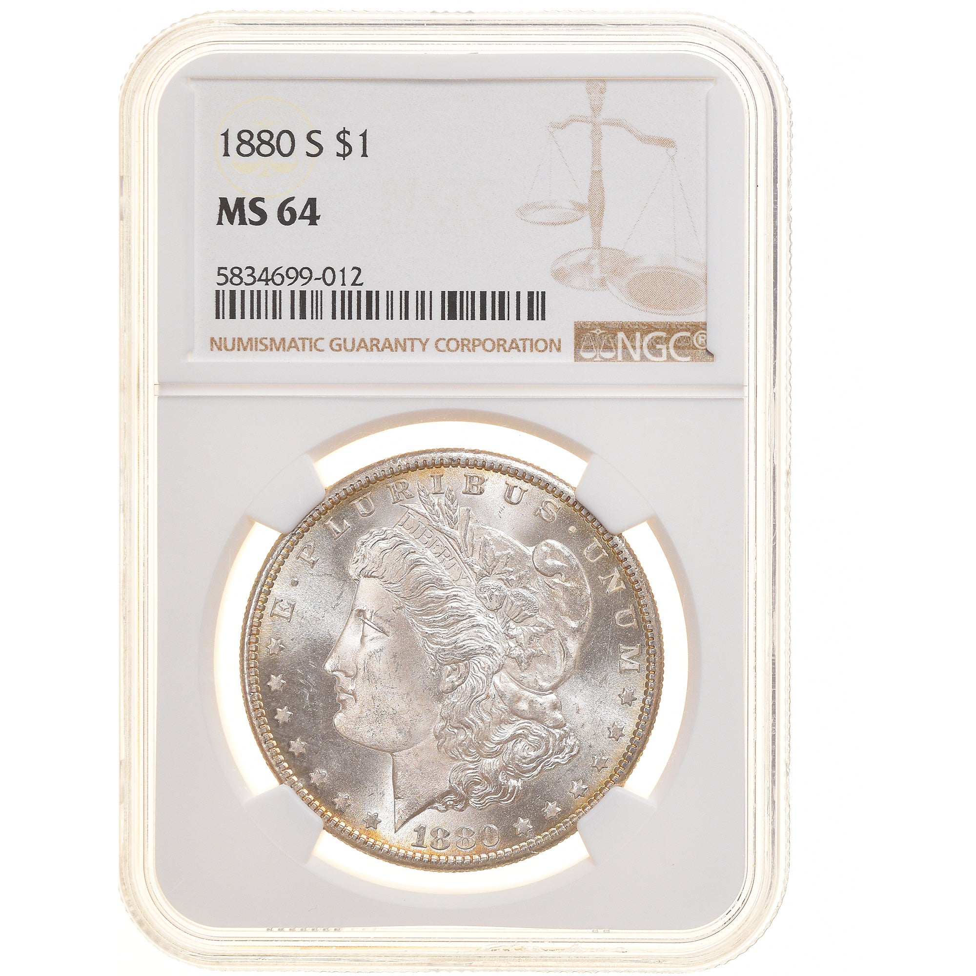 Coin, United States, Morgan Dollar, Dollar, 1880, U.S. Mint, San Francisco, NGC